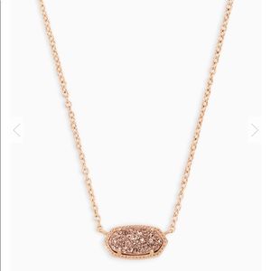 Elisa Rose gold Pendant w/Rose Gold Drusy